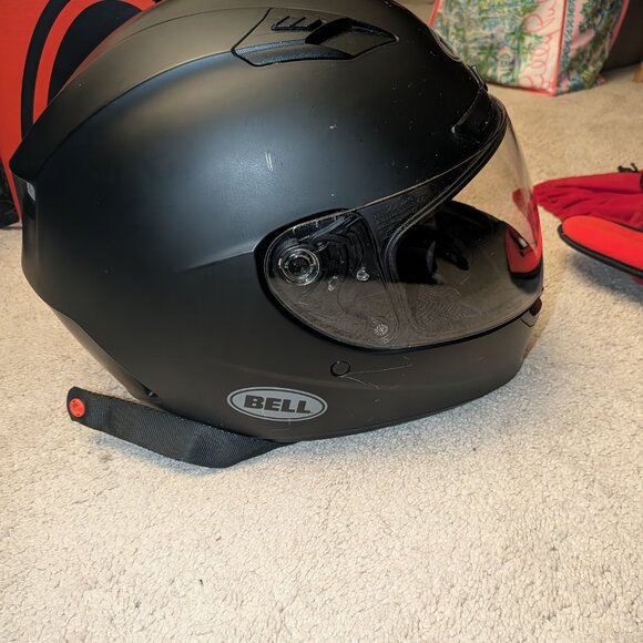 BELL Qualifier DLX Blackout Helmet Matte Black XL Transitions Motorcycle Helmet - Picture 10 of 10